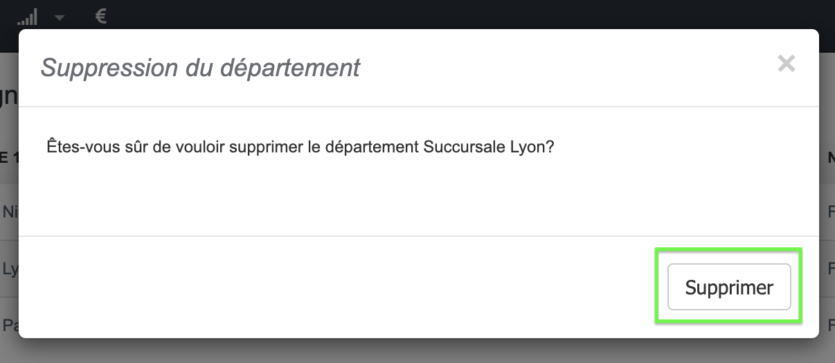Facturation plusieurs départements