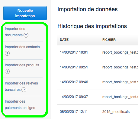 Import Contacts Facturation Factures Facile Importation