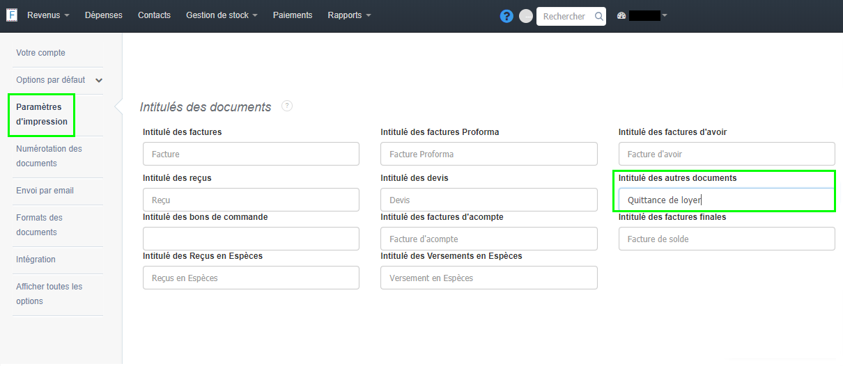 Autre Document Vente Quittance de Loyer, Note d'Honoraires Facturation Adapté Facile VosFactures