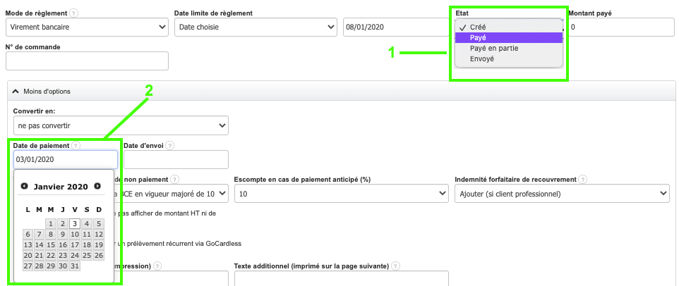 Logiciel Facture Date De Paiement Suivi Effectif