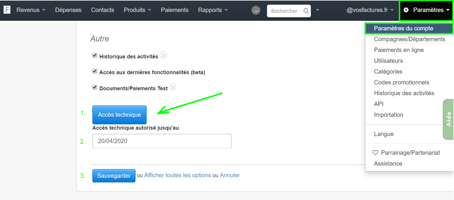 Facturation en Ligne Assistance Accès Technique Aide Facturation