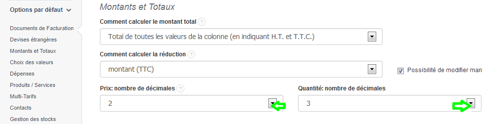 Factures en Ligne Personnalisables Décimales Montant Facture Facturation