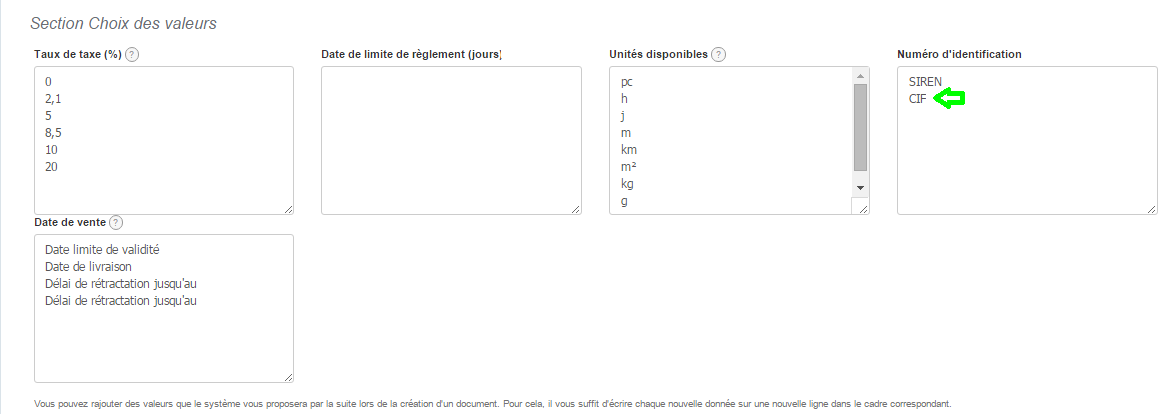 Numéro TVA SIREN Entreprise VosFactures Facturation Coordonées 