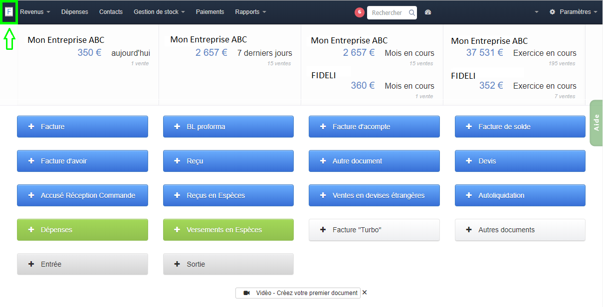 Aperçu Chiffre d'Affaires Logiciel Facturation