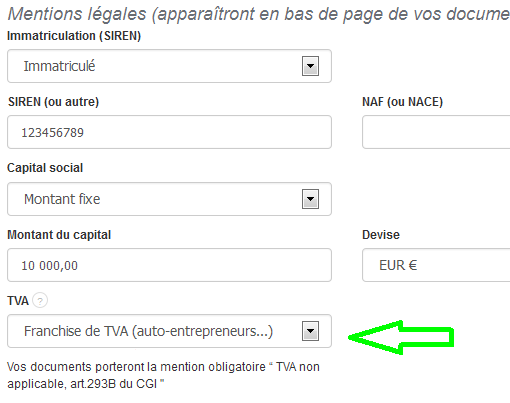 Facture Autoentrepreneur Mention Facturation Simple VosFactures Factures