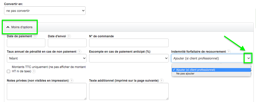 Créer Facture Indemnité Forfaitaire Recouvrement Logiciel France Belgique 