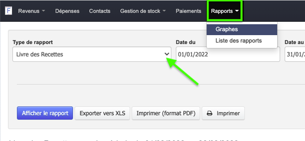 Facturation Autoentrepreneur Livre des Recettes