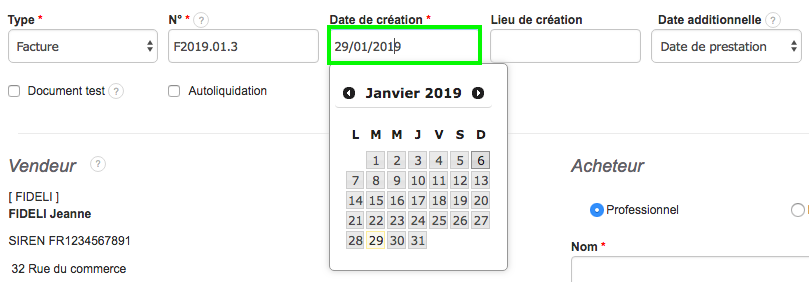 Flexibilité Tracabilité Verrouillage Date de creation Facturation VosFactures.fr