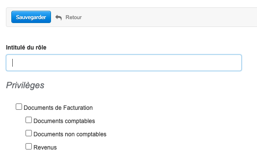 Facturation Rôle Utilisateur Commercial Comptable Administrateur Accès 