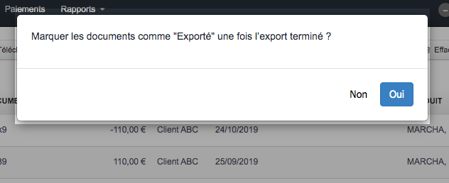 Facturation Suivi des Exports Comptables