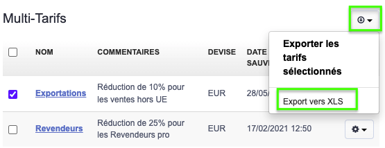 Gestion Produits Stock Articles Marchandise Tarifs Prix Export