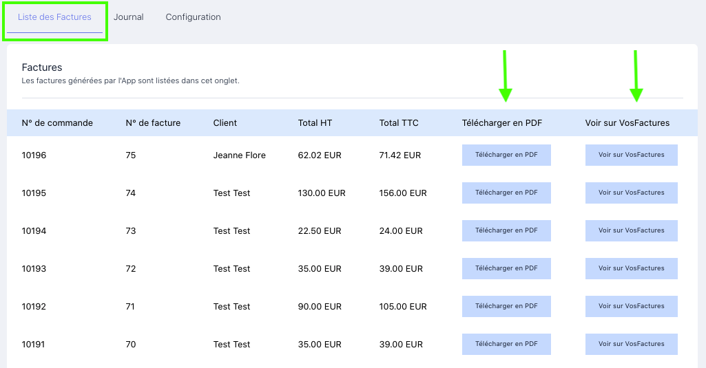 Intégration WIX VosFactures Création de Factures Automatique Centralisée