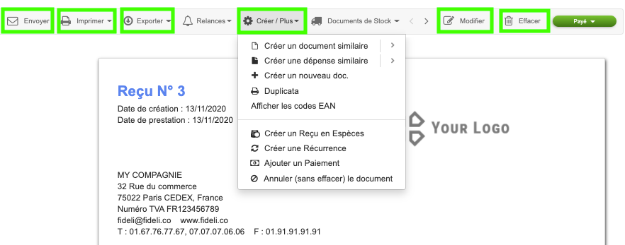 Logiciel Facturation - Reçus - Factures 