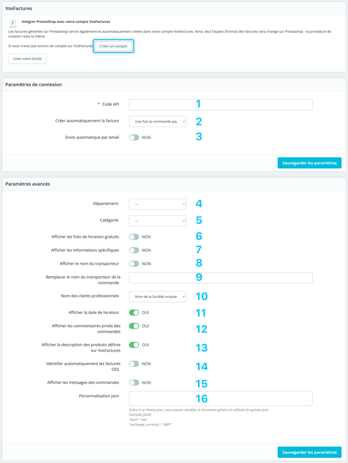 Configurer le Module Prestashop Addons Facturation