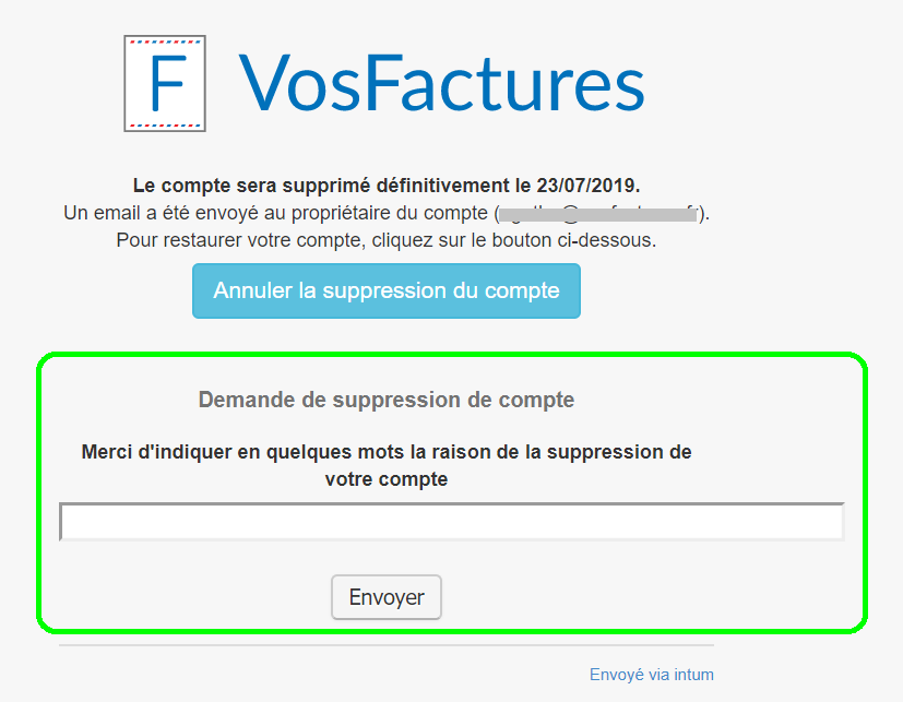 Facture Compte Abonnement Facturation