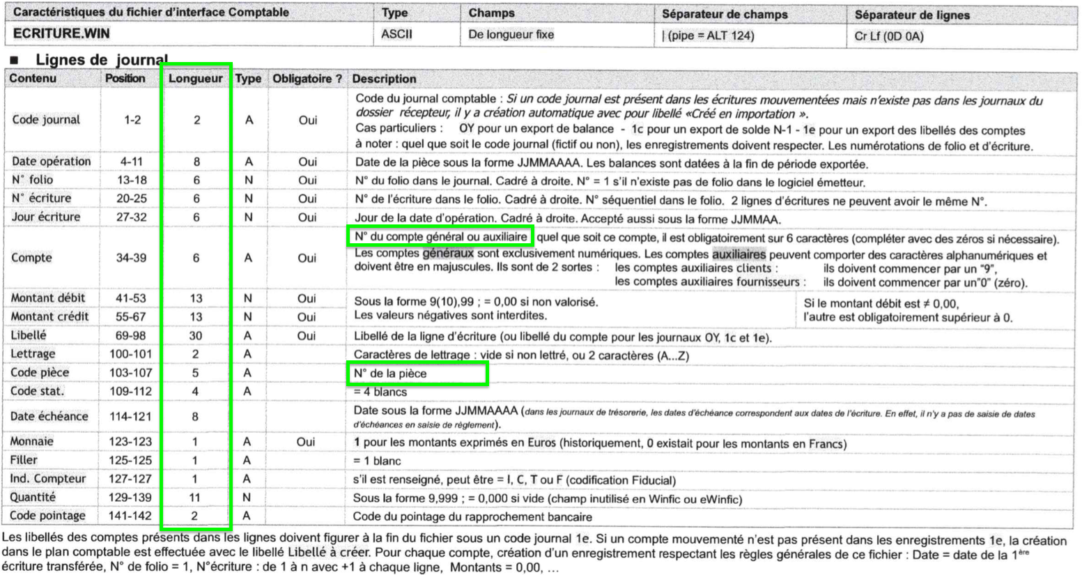 Exports Factures Importer dans eWinFic Comptabilité Description