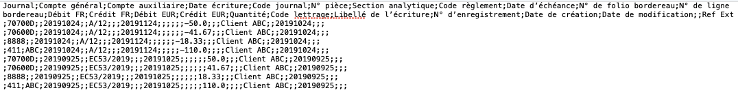Facturation Export comptable logiciel Acropole expert écritures journal