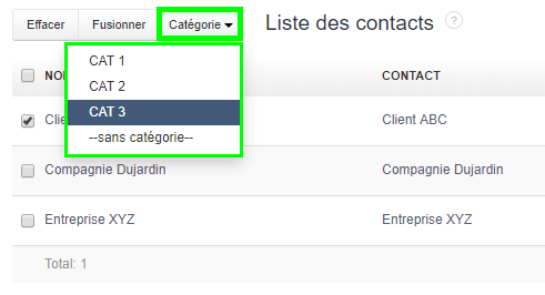 Facturation Catégorie Contact Client Fournisseur Revendeur Commercial
