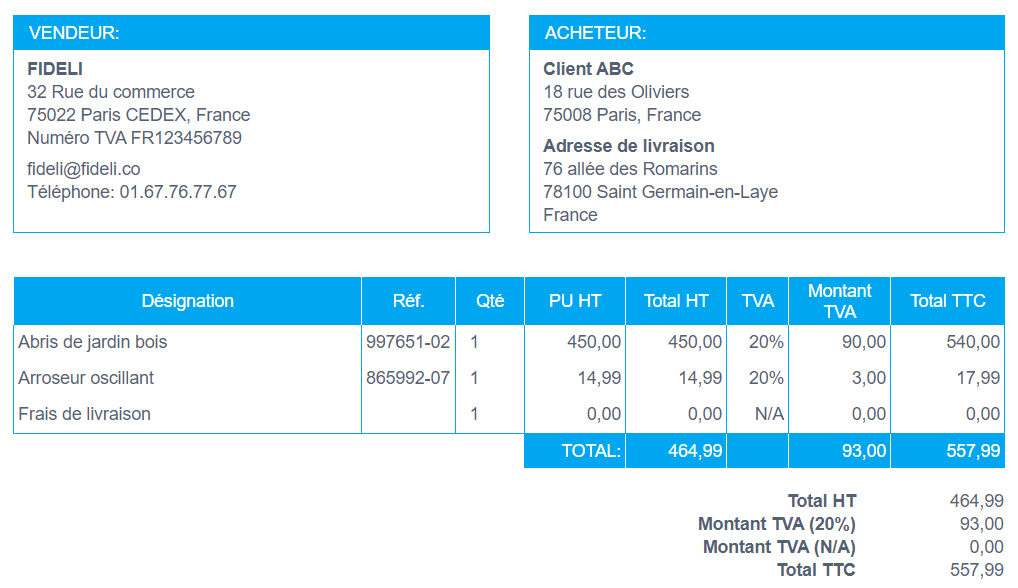Facturation Facture Devis Mise en Page Colonne Numéro N° sans