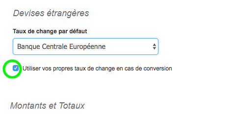 Conversion Automatique: Autre Taux