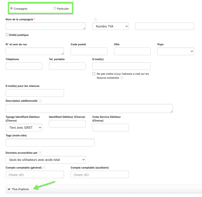 Facturation Formulaire Contact Modèle 