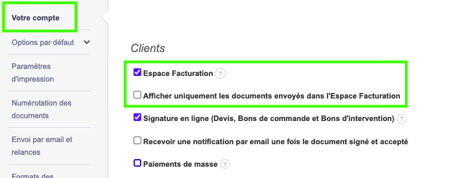 Logiciel Facturation Espace Clients Activer 