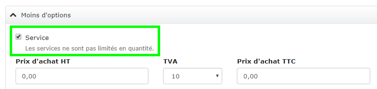 Produit Exemple Service Facturation