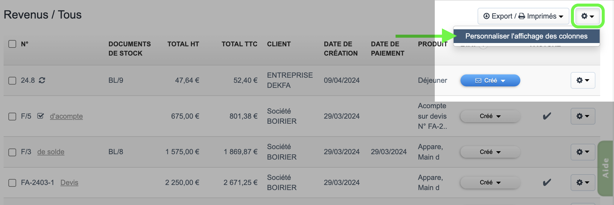 Logiciel Facturation gestion Données Documents