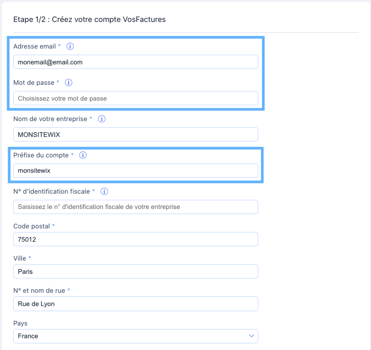 Configuration de l'App VosFactures pour la Facturation WIX