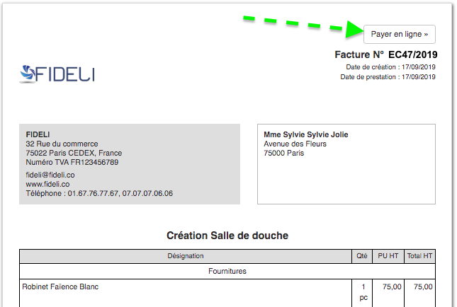 Facturation Paiement en Ligne Facture Acompte Devis Ecommerce