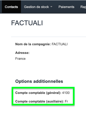 Factures & Exports - Automatiser Compte Comptable Client exemple 