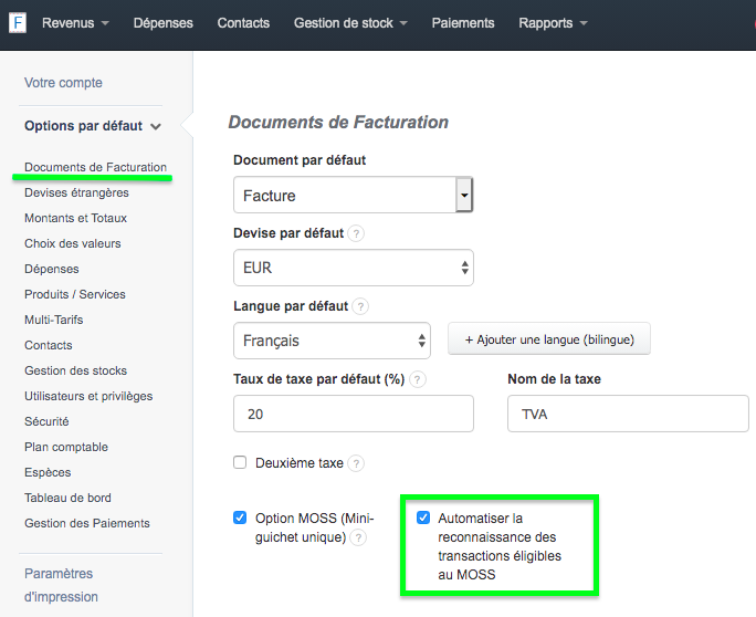 Logiciel Facturation Mini Guichet Unique Reconnaissance automatique
