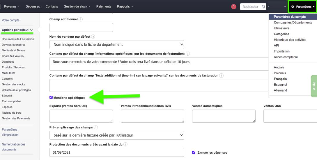 facturation ecommerce mentions spécifiques selon type de vente