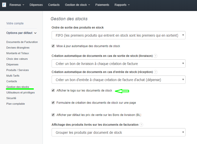Facturation Activer Logo Document Stock
