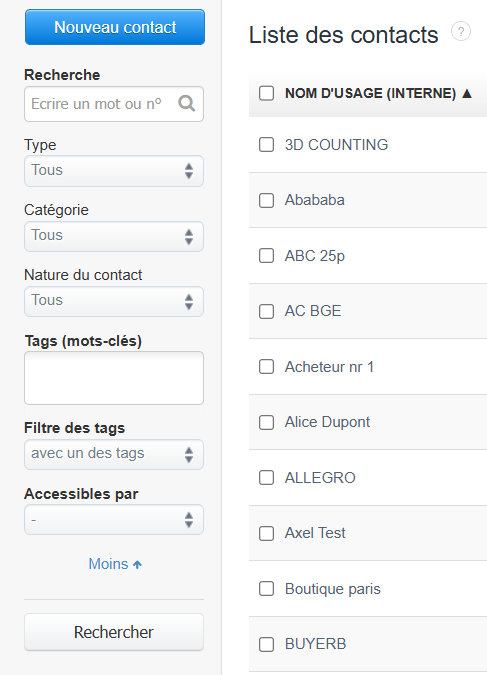 Facturation Facile Rapide Facture Devis Suivi Recherche Contact Client Fournisseur