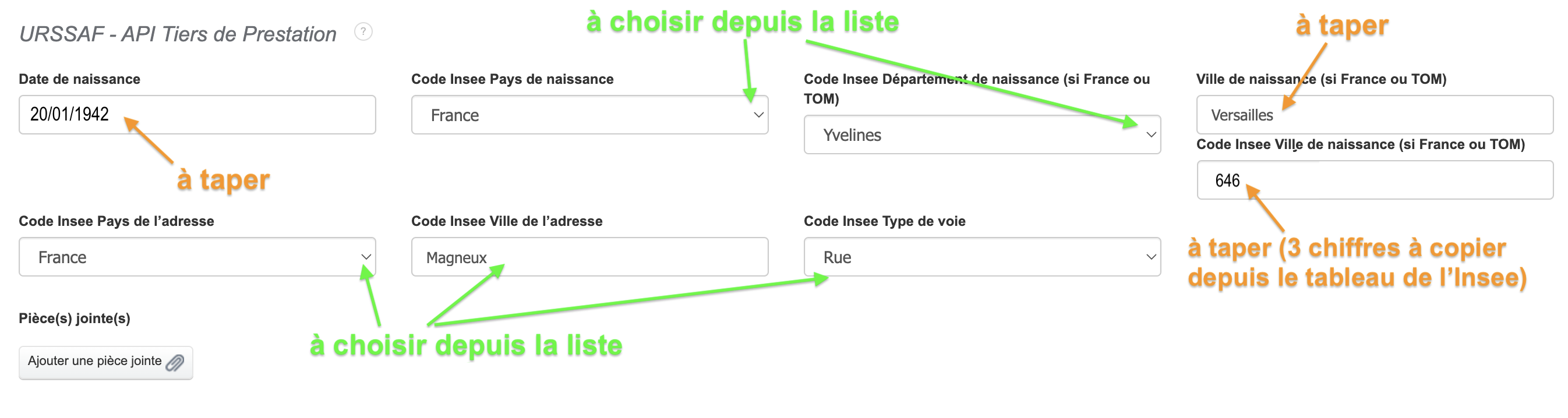 Client inscription Urssaf crédit impôt Tiers de Prestation 