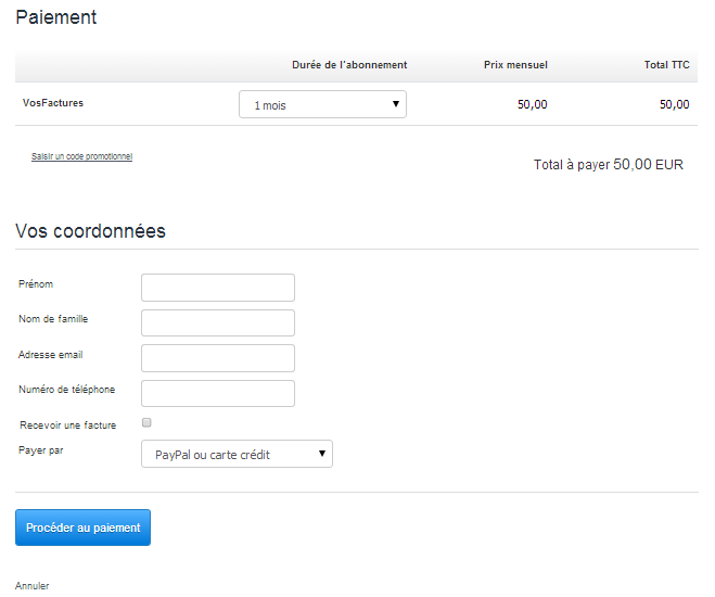 Formulaire de Paiement Ecommerce E-commerce Facturation Vente