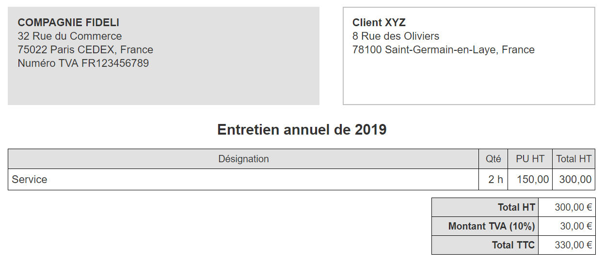 Champ Objet Titre Document Facturation VosFactures