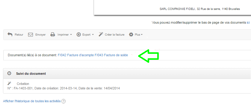Devis et Acompte et Solde Liés Facturation Facile Visibilité VosFactures
