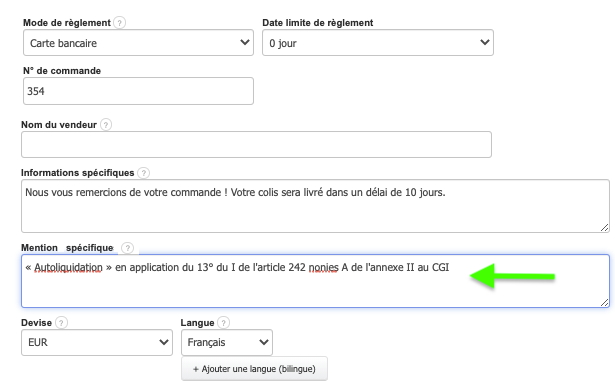 facture mentions obligatoires ecommerce vente en ligne