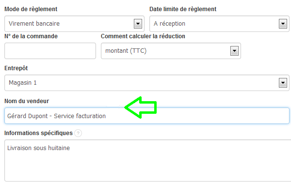 Création Facture Personnalisée Nom du Vendeur Facturation Vosfactures