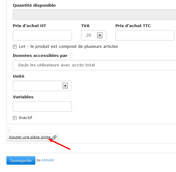 Facture Fiche Produits Ajout Pièce Jointe