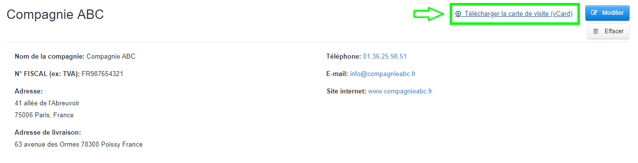 Exemple Exporter Contact Particulier Via Vcard