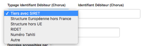 Facturation Chorus Administration Publique Export Comptabilité Débiteur Identifiant