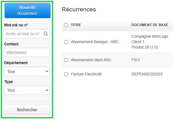 Facturation Facile Rapide Facture Devis Suivi Recherche Récurrence