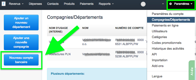 Coordonnées Bancaire Client Facturation Détails Facture VosFactures