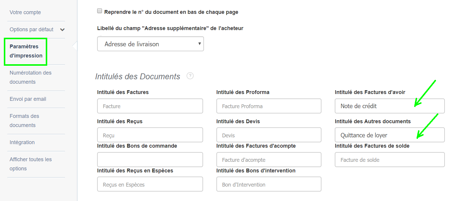 Créer une Facture Facile Personnalisation Logiciel Facturation Intitulé Document