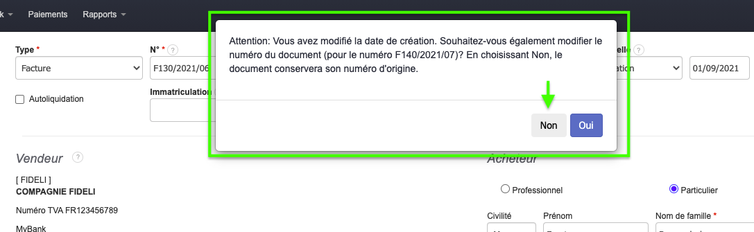 Logiciel Facturation Sécurisé Numérotation continue