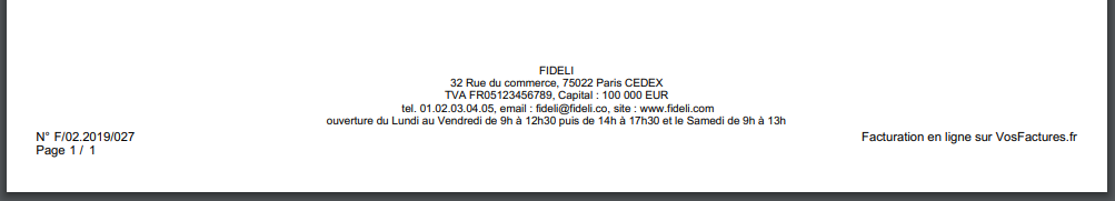 Mention Légales Bas de Page Facturation Personalisation VosFactures