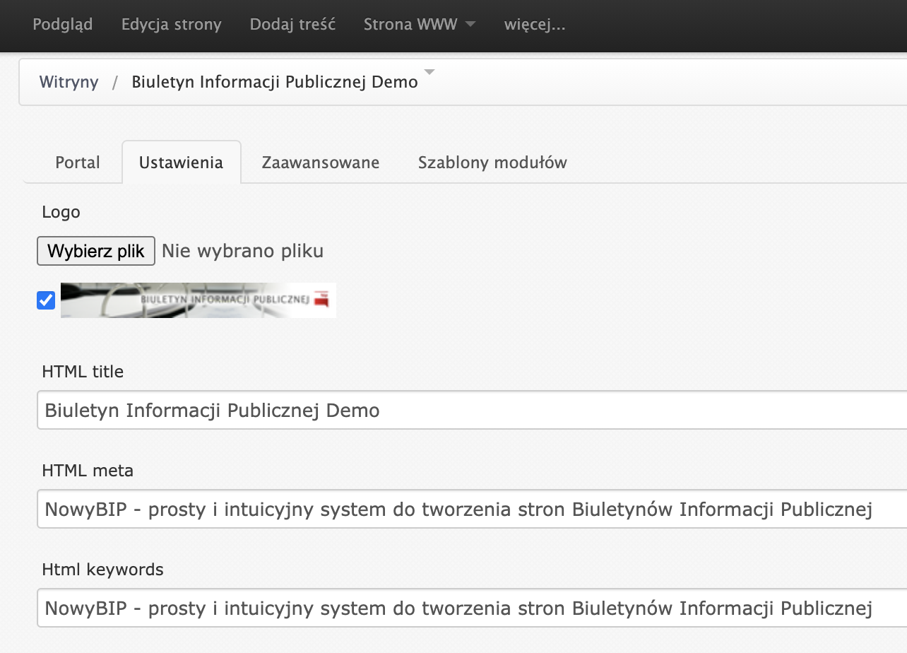 Zarządzanie słowami kluczowymi dla witryny